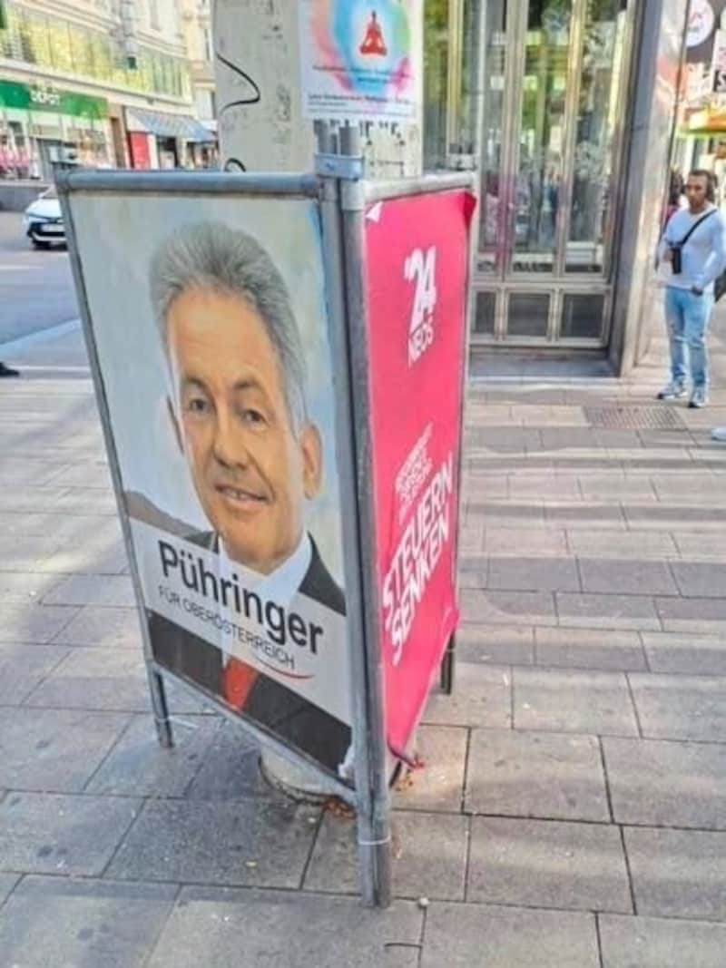 Dauerregen und Sturm brachten alte Gesichter zum Vorschein. Vor allem im Osten des Landes sind viele Plakate vom Unwetter zerstört worden. (Bild: Petja Mladenova)