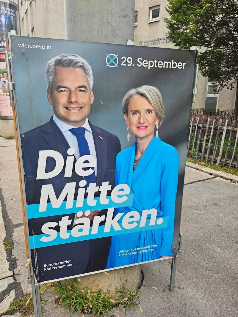 The ÖVP advertised in Vienna with the trade unionist Romana Deckenbacher, but failed to make her known to the public in advance. (Bild: Petja Mladenova)