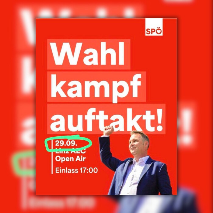 Wo gehobelt wird, fallen auch Späne. Die SPÖ verwechselte zu Beginn des Wahlkampfs das Datum des ...