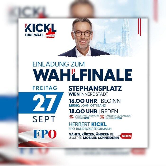 Die Blauen machten einen ähnlichen Fehler wie die SPÖ. Sie verwechselten auf einem Plakat die ...