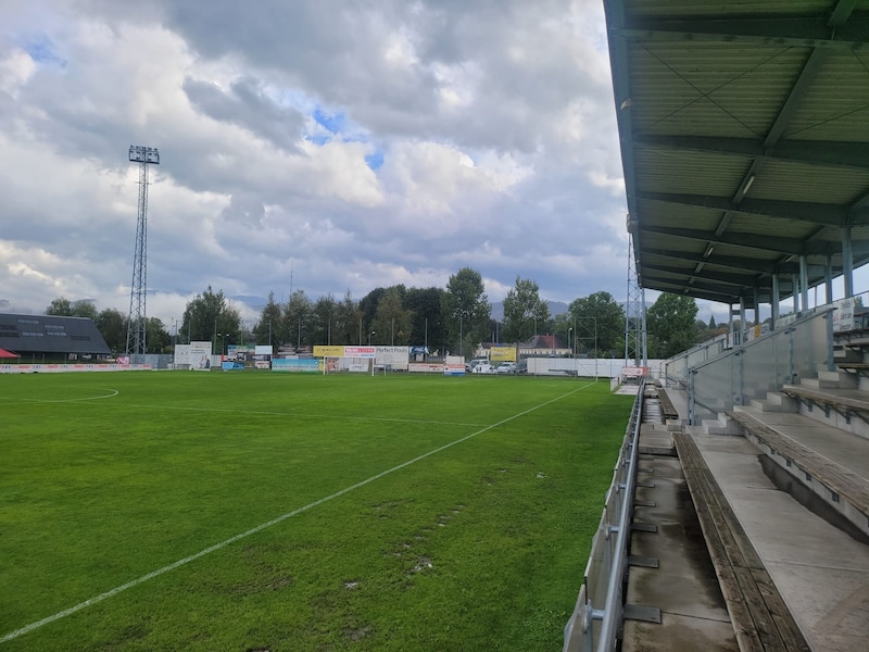 The facility in Fischl, including the floodlight masts - which don't work. (Bild: Claudio Trevisan)