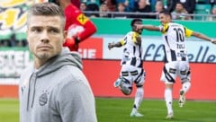 Rapid-Trainer Robert Klauß (li.) ärgert das Remis gegen den LASK. (Bild: APA/TOBIAS STEINMAURER)