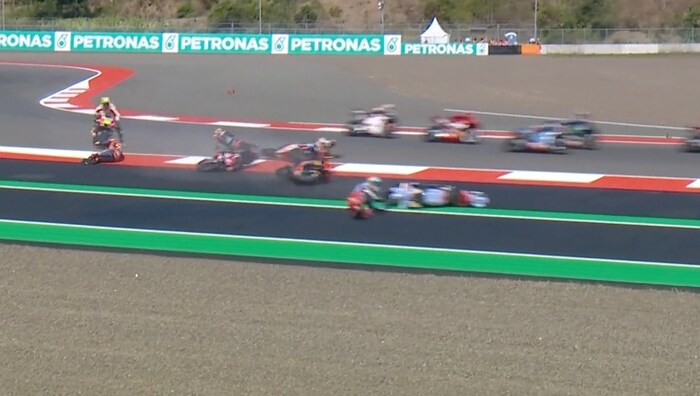Widler Crash kurz nach dem Start