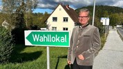 Landeshauptmann Christopher Drexler (ÖVP) gab seine Stimme in seiner Heimatgemeinde Passail ...