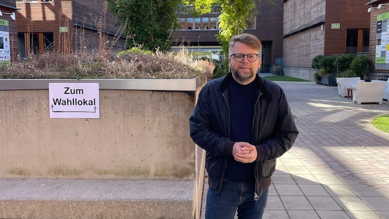 SPÖ party leader Hannes Schwarz voted in Graz (Bild: SPÖ Stmk.)