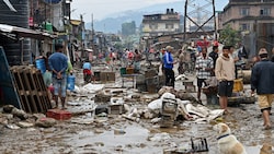 Vor allem die Zerstörungen in Kathmandu sind enorm. (Bild: PRAKASH MATHEMA)