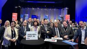 Gespannt wartete die FPÖ im Linzer Ursulinenhof auf die erste Hochrechnung