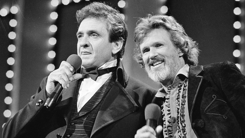 Johnny Cash und Kris Kristofferson (Bild: AP)