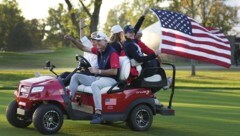 Die USA jubelten den zehnten Sieg in Serie beim Presidents Cup. (Bild: AP ( via APA) Austria Presse Agentur/AP)