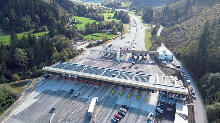 Die Mautstelle beim Gleinalmtunnel.