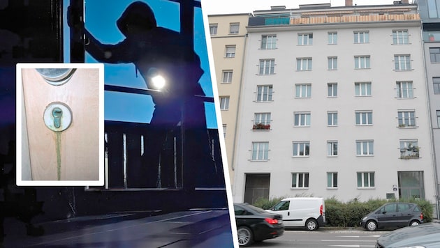 They scout out apartments and drip nitric acid into door locks - a criminal gang is now on the move again in Vienna. (Bild: Krone KREATIV/stock.adobe.com, Gerhard Bartel)