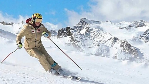 Ein Traum: Nina Ortliebs erste Schwünge in Sölden.  (Bild: Birbaumer Christof/Christof Birbaumer)