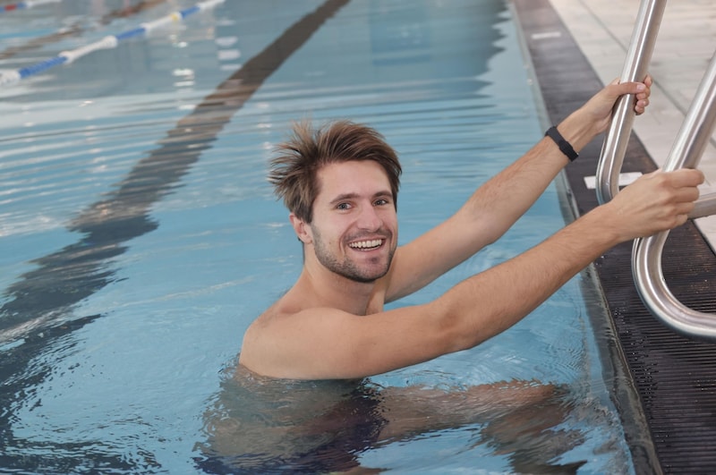 The first regular swimmer was Julian Kessler. (Bild: Tschepp Markus)