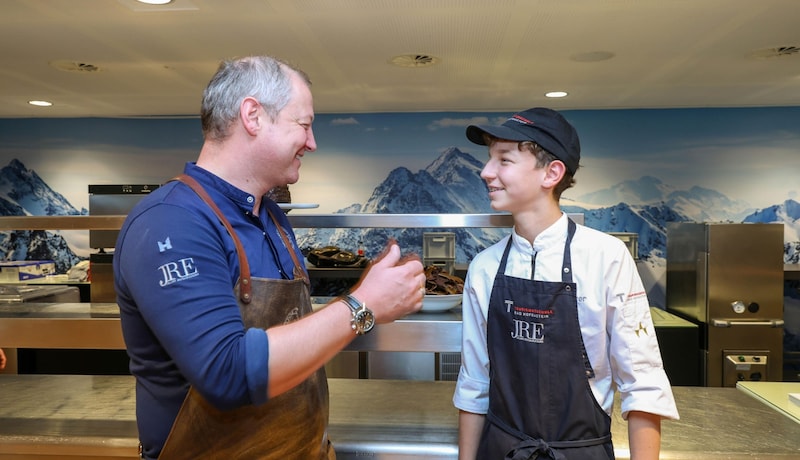 Andreas Döllerer mit Sohn Leopold (Bild: Hölzl Roland)