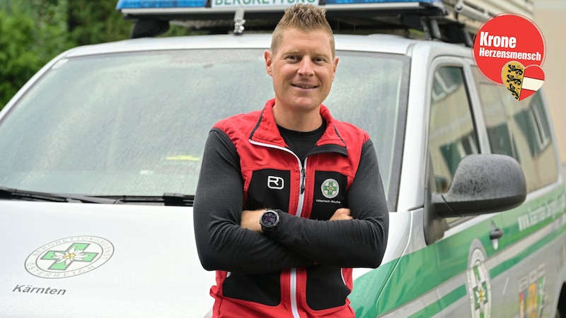 Fabian Bucher not only works for the mountain rescue service, but also for the fire department, the Red Cross and the air rescue service. (Bild: Evelyn Hronek)