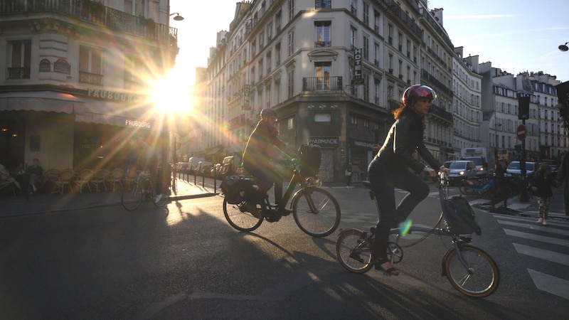 Paris setzt auf den Ausbau seines Radewegenetzes. (Bild: AFP)