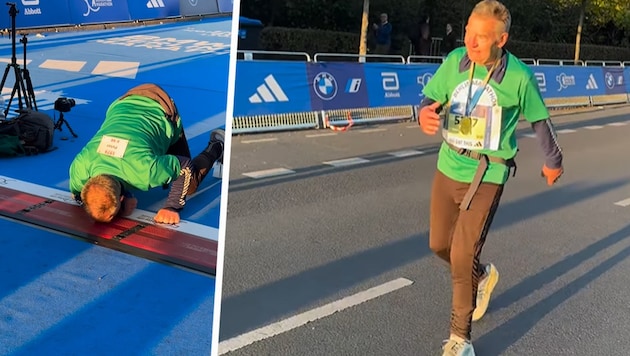 Peter Bartel sorgte beim Marathon in Berlin für einen Gänsehaut-Moment. (Bild: instagram.com/berlinmarathon)