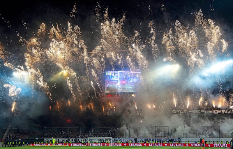 The fireworks from 2023 went around the world. (Bild: GEPA/GEPA pictures)