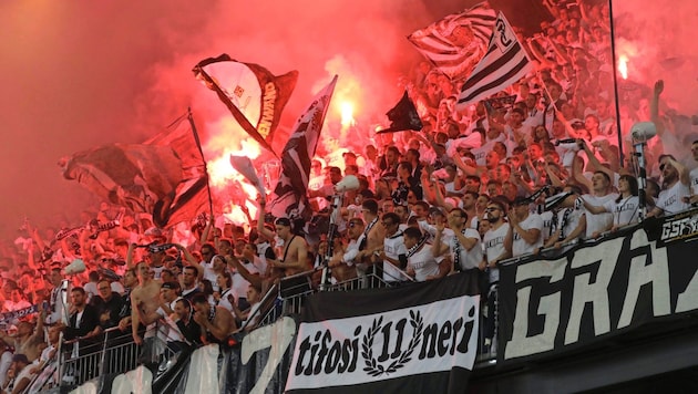 The Sturm fans once again bring Klagenfurt to life. (Bild: Pail Sepp/Sepp Pail)