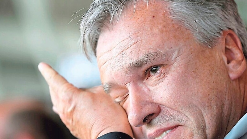 The Sturm president has now dried his tears from the championship title. (Bild: GEPA/GEPA pictures)