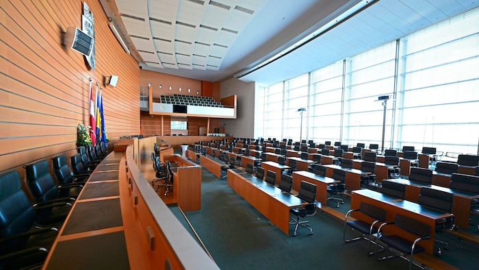 This is how the conference room in the Landhausschiff currently looks - at the end of 2025, the ...