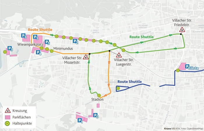 Map of parking lots for the Hit.