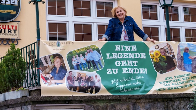 At the age of 26, Gitti Böhm took over the Marktstub'n in St. Georgen. 34 years later, the popular restaurateur is retiring. (Bild: Werner Kerschbaummayr)