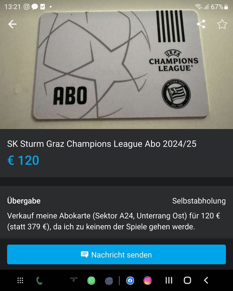 Fans verschleuderten ihre Champions-League-Abos online. (Bild: zvg)