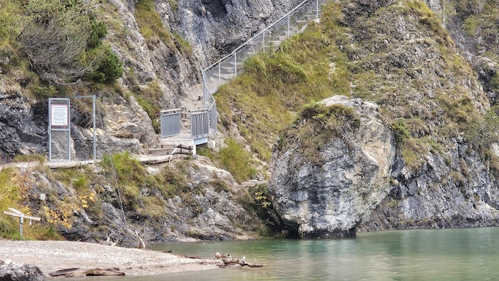 In diesem Bereich stürzte die Deutsche ins Wasser.