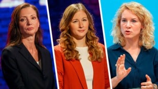 Frauen an der Macht in FPÖ, ÖVP und SPÖ: Susanne Fürst (v. l.), Claudia Plakolm und Eva-Maria Holzleitner.  (Bild: Krone KREATIV/Scharinger (2), SEPA)