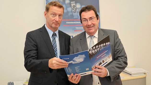 Die Kreditschützer Markus Graf und Franz Blantz (re.) vom steirischen AKV.