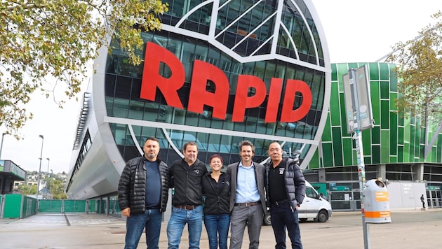 Zlatko Locar (Café Corner), Michael and Isabelle Krump ("Das Hackinger"), Thomas Peschta (Gasthaus Peschta) and Marin Yume (YUME) are suffering from the situation (from left to right). (Bild: Zwefo)