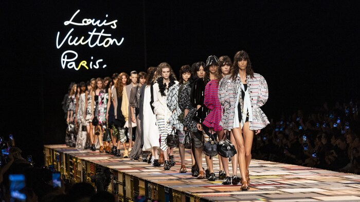 Am Laufsteg von Louis Vuitton gab es viel zu sehen.