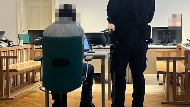 The 15-year-old in the Vienna provincial court on Wednesday. (Bild: Anja Richter, Krone KREATIV)