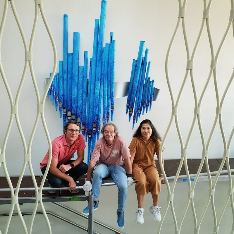 Prof. Alois Nimmervoll &amp; Ling Nimmervoll show their works in the foyer of the Landesmusikschule St. Georgen im Attergau. The Bruckner organ sculpture will be officially inaugurated at the vernissage.Date: Vernissage on Friday, October 4, at 5 pm, duration: until November 8 Infolink: www.ateliernimmervoll.at (Bild: Susanne Zabl/LMS St. Georgen/Attergau)