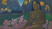 Paul Gauguin, „Der Samen der Areoi“, 1892 Öl auf Jute 92,1 x 72,1 cm