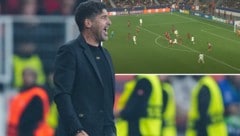 Paulo Fonseca war nach der Niederlage stinksauer. (Bild: AFP/Pau BARRENA, youtube.com/@ACMilan)