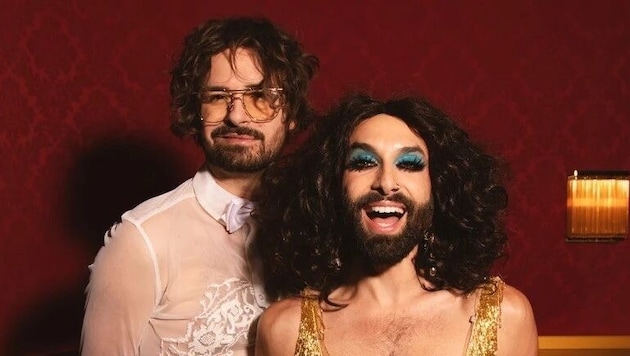 They have a long history together: Tom Neuwirth, aka "Conchita Wurst", and Martin Zerza. (Bild: Lukas Feix)