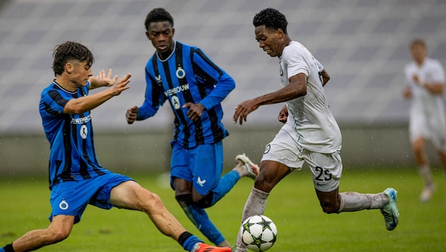 There was no winner in the Youth League duel between Sturm and FC Brugge ... (Bild: GEPA)