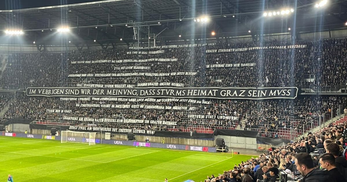 Sturm fans: Flood of flags for “Heimat Graz”