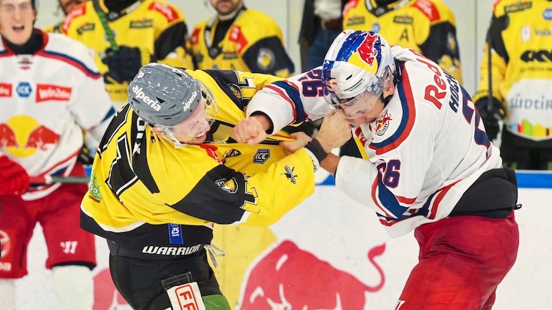 Also let their fists do the talking: Lacroix and Hochkofler (right). (Bild: GEPA/GEPA pictures)