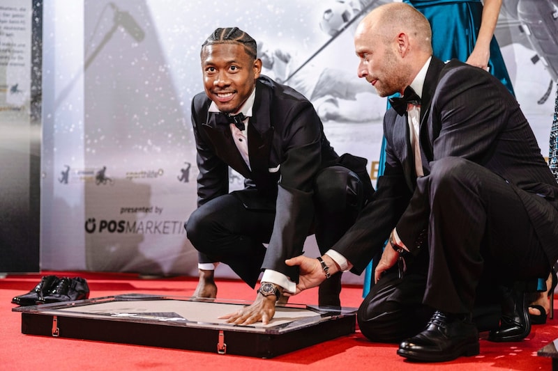 David Alaba was immortalized on the road to victory. (Bild: Urbantschitsch Mario)