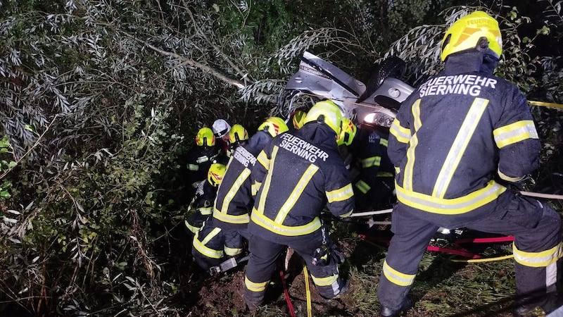 Der Einsatz war schweißtreibend (Bild: FF Sierning)