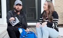 Eminem ist zu Tränen gerührt, als ihm Tochter Hailie Jane Scott verkündet, dass er Opa wird. Die ...