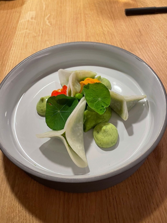 Als Taschen marinierte Kohlrabi.