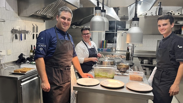 At Restaurant Moritz in Grafenstein, Chef's Roulette is based on the teachings of Hildegard von Bingen. Toque-awarded chef Franziska Hiller traveled from Vorarlberg for the event. (Bild: Alexander Schwab)