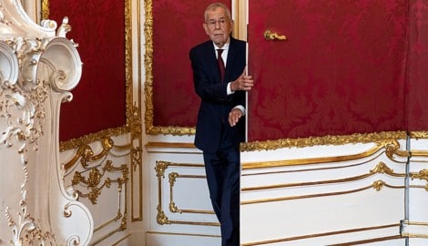 Bundespräsident Alexander Van der Bellen in der Hofburg.