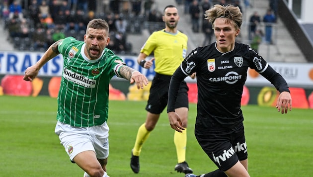 SK Rapid have to play SCR Altach in the Ländle ... (Bild: GEPA)