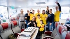 Die wackeren Lego-Jongleure um den Champion Josef Reckendorfer (3.v.li.).