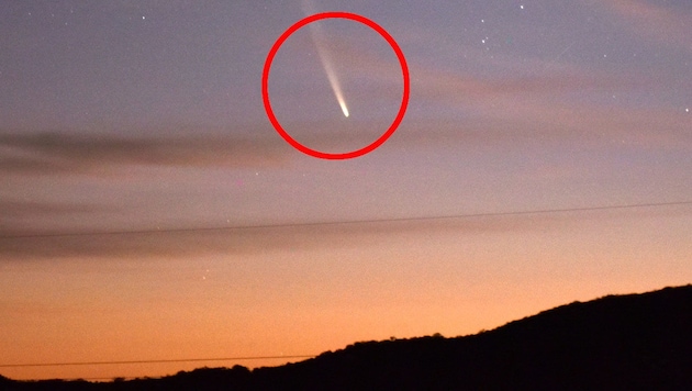 Comet Tsuchinshan-Atlas is already clearly visible over Uruguay and should be visible in Austria from October 12. (Bild: AFP/Mariana Suarez)